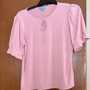 CeCe Blush Pink Puff Sleeve Blouse
